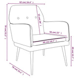 vidaXL Fauteuil Rose 62x79x79 cm Velours