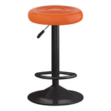ZAIHW Chaise de bar, tabourets de comptoir, sans bras ni dos, tabourets pivotants réglables avec base en métal, pour salon de coiffure, restaurant, bar, îlot de cuisine (couleur : orange)