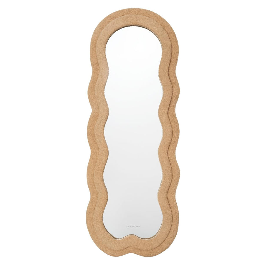 Flamingueo Miroir Mural - Miroir sur Pied, Miroir Asymétrique, Grand Miroir, Miroir Chambre, Miroir Vague, Miroir Mural Asymétrique, Miroir Irregulier