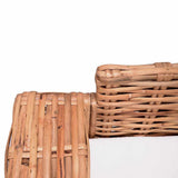 vidaXL Canapé à 3 Places Rotin Naturel