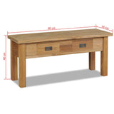 vidaXL Teck Massif Banc d'Entrée Banc de Couloir Meuble TV Table Basse Table d'Appoint Salon Salle de Séjour Maison Intérieur 90x30x40 cm