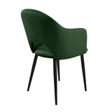 SVITA Hailey Lot de 2 chaises de Salle à Manger fauteuils de Cuisine tapissés Velours Vert foncé