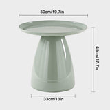 Table D'appoint Ronde en Plastique pour Canapé, Table Appoint Moderne pour Les Espaces Étroits Et Petits, pour Bureau, Salon, Chambre À Coucher, Table Basse (Color : Yellow)