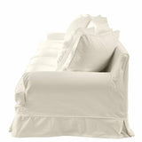 Loberon Larchwood Charmant canapé style maison de campagne, housses amovibles et lavables, rembourrage doux, avec six coussins, siège, canapé, bois de chêne, lin