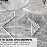 WENNEWU Table Basse De Salon Moderne, Table De Canapé De Luxe LéGèRe Et Moderne, Table Basse en Verre Ronde, Ensemble Gigogne De 2, pour Table Centrale De Salon,Blanc,80+60cm