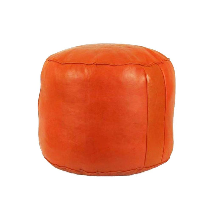 Horus Artesanía de Egipto Pouf Fait Main à Fès et à Marrakech. Repose-Pieds en Cuir véritable. Vide et no rempli. 40 cm de diamètre et 35 cm de Hauteur (Orange) Horus Artesanía de Egipto Pouf Fait Main à Fès et à Marrakech. Repose-Pieds en Cuir véritable. Vide et no rempli. 40 cm de diamètre et 35 cm de Hauteur (Orange)