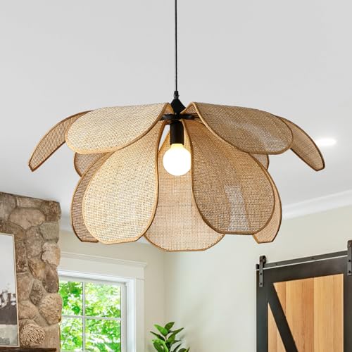 Lampe à suspension fleur en rotin | Leroy Merlin Lampe à suspension fleur en rotin | Leroy Merlin