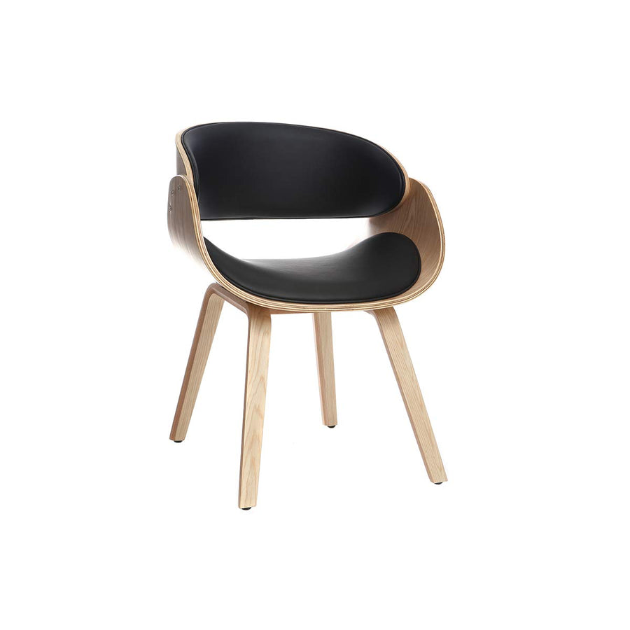 Miliboo Chaise Design Noir et Bois Clair Bent Miliboo Chaise Design Noir et Bois Clair Bent