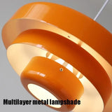 YYingYYue Orange, Luminaires De Plafond, Abat-Jour De Suspension Creative Multilayer Iron Art, Lustre De Style Industriel Nordique, Suspension De Décoration De Salon De Bureau