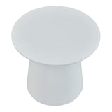 [en.casa] Table Basse Polyvalente Petite Meuble d'Appoint Ronde Design Bout de Canapé Support de Plantes Table de Chevet Moderne pour Salon Chambre Séjour Entrée MDF 40 x 44 cm Blanc