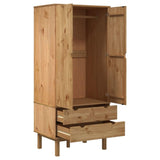 vidaXL Garde-Robe Armoire de Rangement Organisateur de Vêtements Meuble de Rangement Maison Intérieur 76,5x53x172 cm Bois Massif de Pin