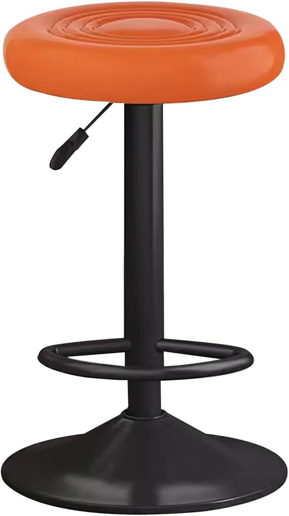 ZAIHW Chaise de bar, tabourets de comptoir, sans bras ni dos, tabourets pivotants réglables avec base en métal, pour salon de coiffure, restaurant, bar, îlot de cuisine (couleur : orange)
