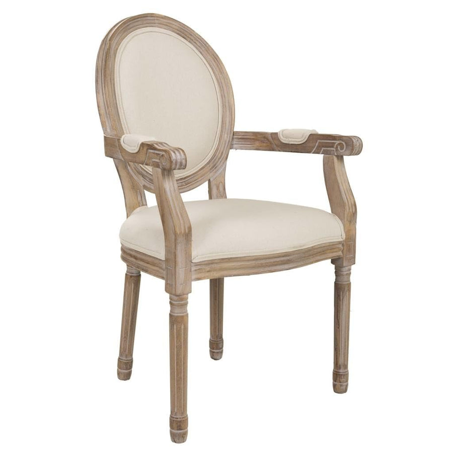 WANDERLUST DECO Silla de Madera tapizada Color Beige 55x46x48/96 WANDERLUST DECO Silla de Madera tapizada Color Beige 55x46x48/96