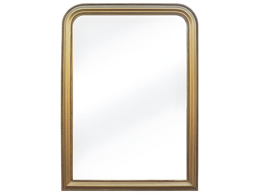 Vente-unique - Miroir Style Vintage en Bois de Paulownia - L. 80 x H. 110 cm - Doré Effet Laiton - Heloise