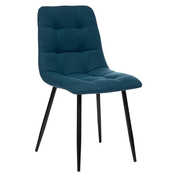 Atmosphera - Chaise Sirac - Bleu Canard - Pieds métal Noir Atmosphera - Chaise Sirac - Bleu Canard - Pieds métal Noir