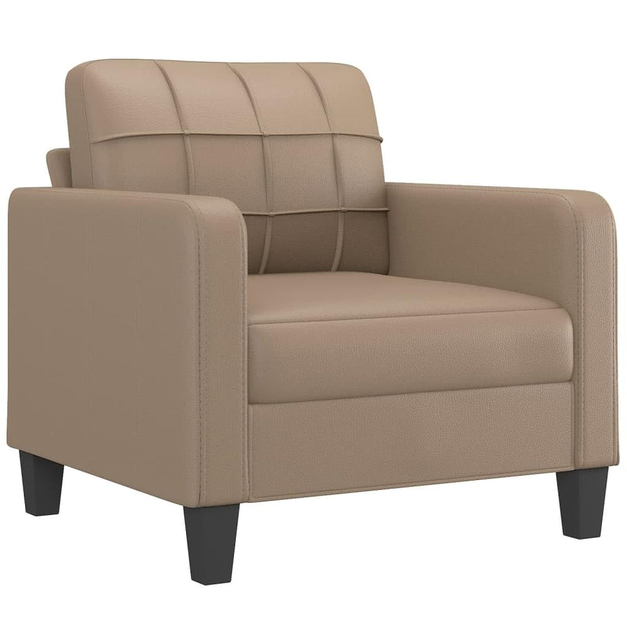 vidaXL Fauteuil Cappuccino 60 cm Similicuir, Fauteuil, Fauteuil de Baignoire, Fauteuil Club, canapé, canapé Confortable, siège de canapé, Fauteuil TV