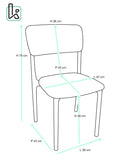 KAYELLES Lot de 2 chaises contemporaines de Cuisine, Chambre ou Salle à Manger en polypropylène avec Confortable Coussin en Simili Cuir rembourré intégré Rim (Rose)