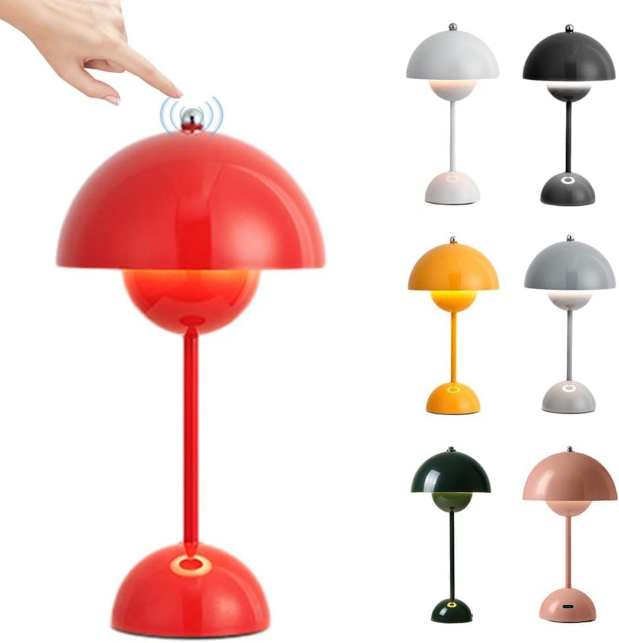Starnearby Lampe de Table LED Pot de Fleurs, Lampe de Chevet Rechargeable Sans Fil, Lampe Champignon Tactile Dimmable avec 3 Modes de Luminosité, Lampe de Bureau Décorative Rétro Starnearby Lampe de Table LED Pot de Fleurs, Lampe de Chevet Rechargeable Sans Fil, Lampe Champignon Tactile Dimmable avec 3 Modes de Luminosité, Lampe de Bureau Décorative Rétro