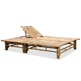 vidaXL Chaise Longue à 2 Places avec Dossier Réglable Transat Bain de Soleil