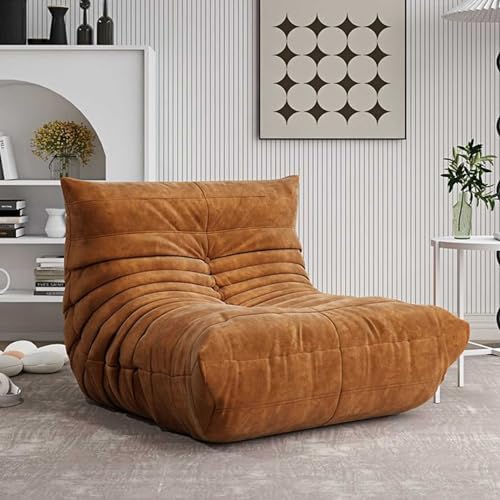 Togo Fauteuil de cheminée en daim doux avec housse en tissu de daim pour salon, chambre à coucher, salon, bureau