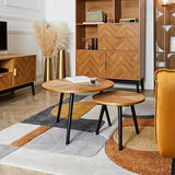 HOME DECO FACTORY - HD7412 - Table Gigogne Felix x2, Mobilier, Table d'Appoint, Table Basse