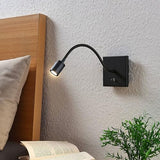 LED Applique Murale Mayar (Moderne) en Noir Métal e. a. pour Chambre à coucher (1 lampe,à), Applique, Lampe Murale, Eclairage, Luminaire Mural