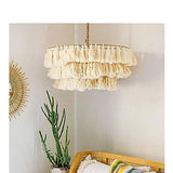 Lampe Suspendue Industrielle, Lustre en macramé Fait à la Main, plafonniers tissés, Lampe Suspendue Boho, Lustre à Pampilles pour Chambre à Coucher, Salon, fête, décoration de la Maison