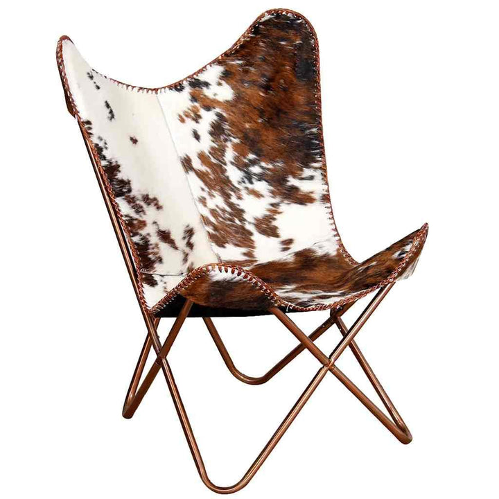 vidaXL Chaise Papillon Marron et Blanc Cuir de Vache, Fauteuil, Chaise Longue, Chaise Papillon en Cuir, fauteuils, chaises Longues vidaXL Chaise Papillon Marron et Blanc Cuir de Vache, Fauteuil, Chaise Longue, Chaise Papillon en Cuir, fauteuils, chaises Longues