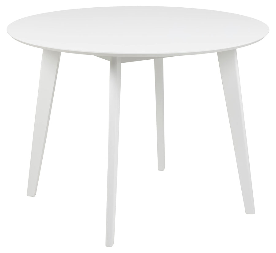 AC Design Furniture Roxanne Table à Manger pour 4 Personnes en Blanc 105 x 76 cm - Table de Cuisine avec Peinture Blanche - Style rétro Moderne pour Salle à Manger - Table à Manger Ronde