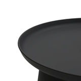 KONTE.DESIGN Table Basse Ibiza en polypropylène Noir 70 x 36 cm