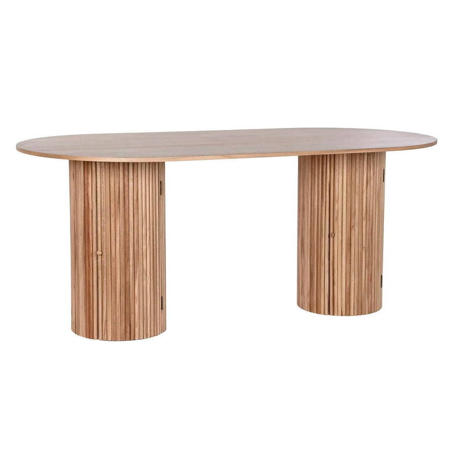 Home ESPRIT Table de Salle à Manger Naturelle en Bois de Paulownia Bois MDF 180 x 90 x 75 cm