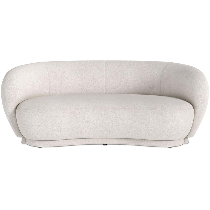 Iconik Interior Canapé Courbe 3 Places en Tissu bouclé - Curvy Blanc