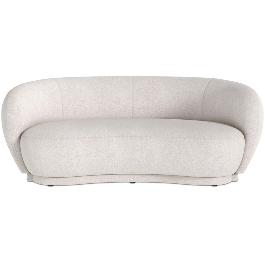 Iconik Interior Canapé Courbe 3 Places en Tissu bouclé - Curvy Blanc