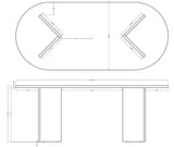 Selsey Table À Manger Ovale 90 x 204 cm 6-10 Personnes Table De Cuisine Bureau Chêne Lindberg Ovo