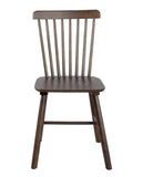 KAYELLES Lot de 2 chaises à barreaux bistrot Vintage Bois Massif Mona (Bois Teinte foncée)