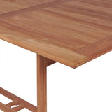 vidaXL Teck Table à Manger Rectangulaire d'Extérieur Jardin 180x90x75cm Meuble