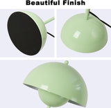 Alpinaluz Lampadaire Vert en Acier avec Abat-jour Bombé – Design Scandinave Rétro – Éclairage Indirect vers le Bas – Douille E27 – Interrupteur au Pied – Pour Salon ou Chambre