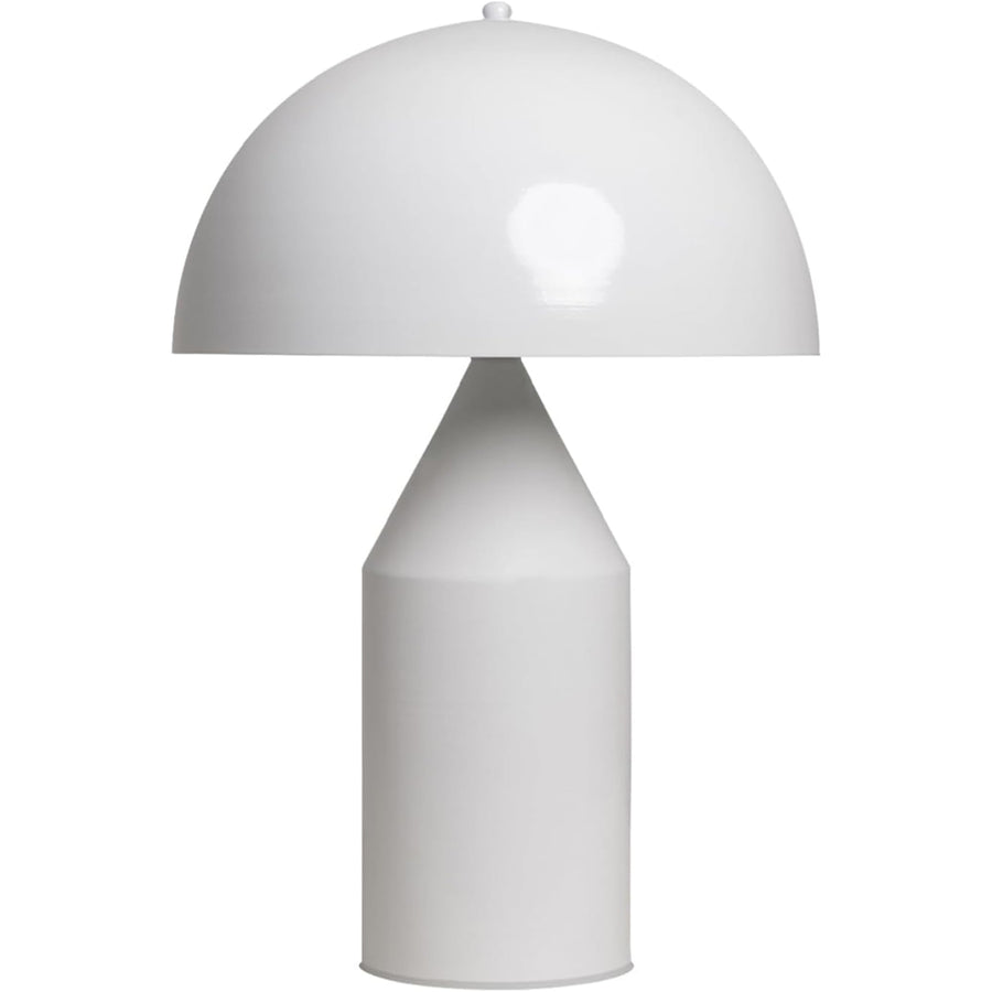 bamyum Lampe de Chevet Champignon en Métal, Lampe de Bureau avec Câble, Abat-Jour 30 cm pour Chambre d'enfants et d'adultes, Lustre de Salon Rétro, Lampe de Chevet Blanche Champignon