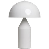 bamyum Lampe de Chevet Champignon en Métal, Lampe de Bureau avec Câble, Abat-Jour 30 cm pour Chambre d'enfants et d'adultes, Lustre de Salon Rétro, Lampe de Chevet Blanche Champignon