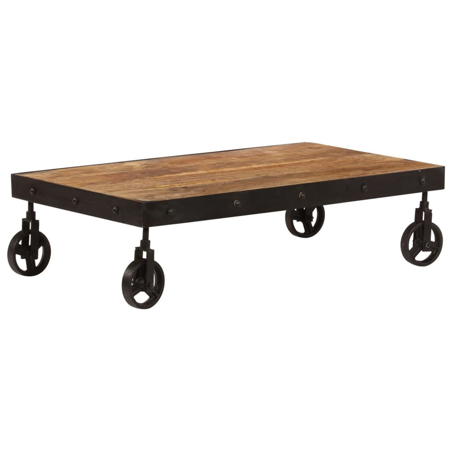 BaraSh Table Basse avec roulettes Bois de manguier Massif 100x60x26 cm,Table Basse,Table Basse Salon,Tables Basses de Salon,Table de Basse Moderne BaraSh Table Basse avec roulettes Bois de manguier Massif 100x60x26 cm,Table Basse,Table Basse Salon,Tables Basses de Salon,Table de Basse Moderne
