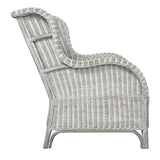 vidaXL Canapé avec Coussin Fauteuil de Salon Chaise de Canapé Salle de Séjour Maison Intérieur Chambre à Coucher Gris Rotin Naturel et Lin