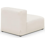 HOMIFAB Chauffeuse sans accoudoirs modulable en Tissu Bouclette écru - Modulo