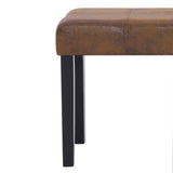 vidaXL Banc Banc d'Entrée Banc de Couloir Siège Banquette de Salon Meuble de Salon Intérieure Salle de Séjour Maison 106 cm Marron Similicuir Daim