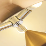 Lampe Champignon Moderne LED Lampe de Chevet Lampea Poser Protection Yeux Bureau Chambre Salon Hôtel Métallique 28x40CM,Gold