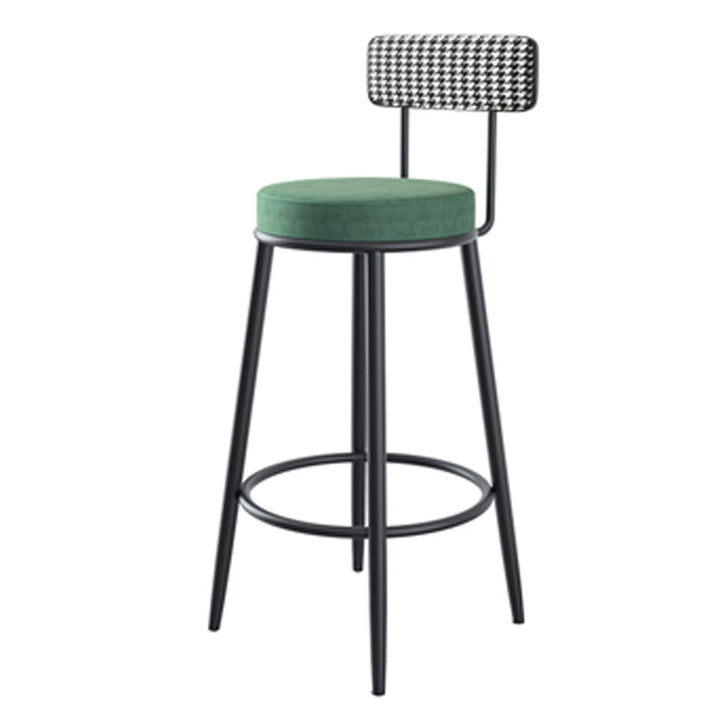 Ensemble de tabourets de bar en métal de 1/2, faux cuir Chaise à hauteur de comptoir avec dossier, Tabourets d'îlot de cuisine avec pieds et repose-pieds dorés Pour la maison Restauration au bar