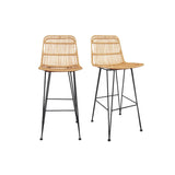 Miliboo Tabourets de Bar en rotin (Lot de 2) Malacca