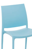 CLP Chaise D'Extérieur Empilable Maya en Plastique I Chaise De Balcon Résistante Aux UV I Chaise De Terrasse, Couleur:Bleu Clair