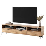 Selsey RIKKE - Meuble TV/Banc TV (chêne wotan, 160 cm, avec LED)
