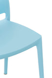 CLP Chaise D'Extérieur Empilable Maya en Plastique I Chaise De Balcon Résistante Aux UV I Chaise De Terrasse, Couleur:Bleu Clair