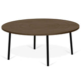 Symbiosis Ply Table Basse, Noyer et Métal Noir, 80x80x35 cm